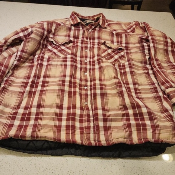 Vintage Big Mac Flannel Quilt Lined Pearl Snap Shacket Shirt Jacket Mens 2XLT - Picture 6 of 14